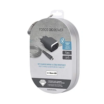 Afbeelding van Force Power Bigben Connected Opladerset, versterkte kabel, USB/micro USB