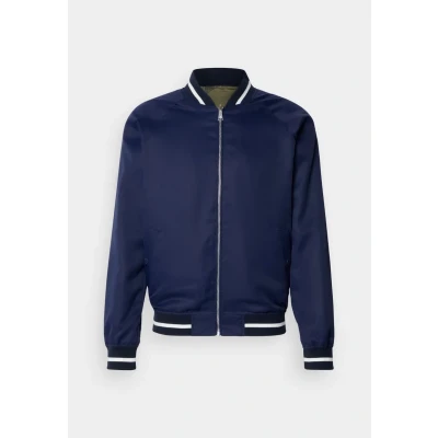 Afbeelding van Scotch and Soda Reversible Bomber Donkerblauw maat XL Heren met Modern fit Pasvorm Nylon