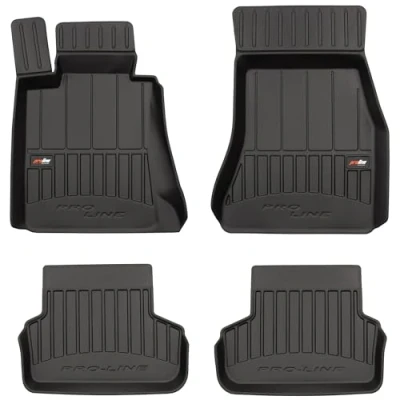 Afbeelding van M MOTOS Rubberen vloermatten voor BMW Serie 5 G30 2017 2023. Verbeter je reiscomfort met de zwarte antislip automat 3D, alle weersomstandigheden, bescherming tegen vuil