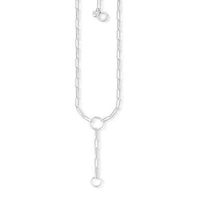 Afbeelding van Thomas Sabo Dames halsketting 925 Sterling zilver Y vorm X0276 001 21 L50 50 Geen edelsteen, Zilver, edelsteen