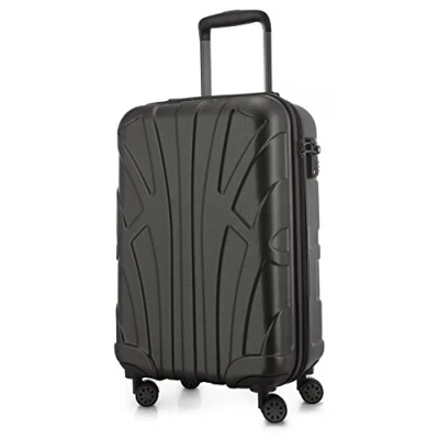 Afbeelding van Suitline Harde koffer met uitbreidbare hardshell hoes, TSA, (S, M &amp; L), zwart, GRAPHITE, 55 cm