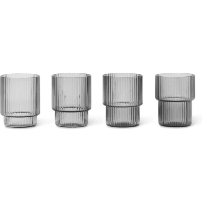 Afbeelding van Ferm LIVING Ripple Drinkglas 6 Cl Set Van 4