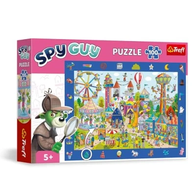 Afbeelding van Trefl Spy Guy observatiepuzzel: pretpark 100 stukjes Vind alle objecten van het frame, puzzel vol details, ontwikkeling inzicht voor kinderen vanaf 5 jaar