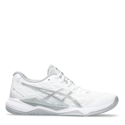 Afbeelding van Asics Geltactic 12 Volleybalschoenen, Dames, Maat: 42.5, White/pure silver Kunststof/ textiel