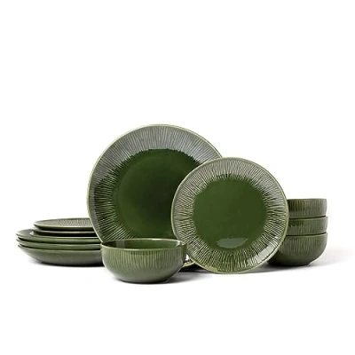Afbeelding van Mikasa Jardin 12pc Stoneware Dinner Set, Gift boxed