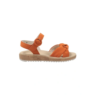 Afbeelding van Paul Green 6105065 Sandalen met sleehak, Dames, Maat: 38, Orange Leer