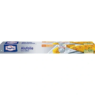 Afbeelding van Toppits aluminiumfolie, extra breed, 10 m, 44 cm zilverkleurig