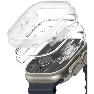 Afbeelding van Ringke Beschermhoes compatibel met Apple Watch Ultra 2/1 49 mm [Slim] Transparante robuuste bumper voor Clear &amp; Alpine (2 stuks)