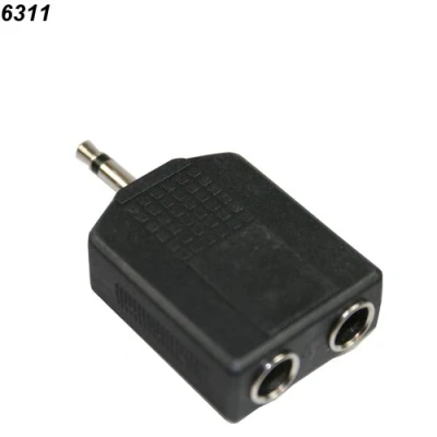 Afbeelding van Benson Jack Adapter 2 x 6.3 mm Vrouwelijk 3.5 Mannelijk