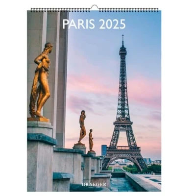 Afbeelding van Decoratieve wandkalender 29 x 39 cm 2025 januari tot december Parijs