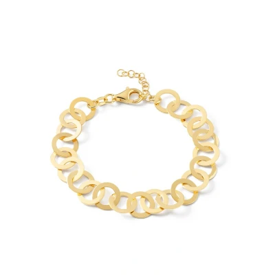 Afbeelding van Casa Jewelry dames Stromboli armband verguld in de kleur Goud, maat: 18 21 cm