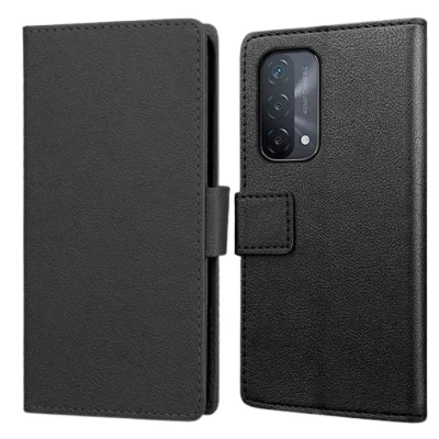 Afbeelding van Just in Case PU leer Book Zwart Oppo A54/A74 5G