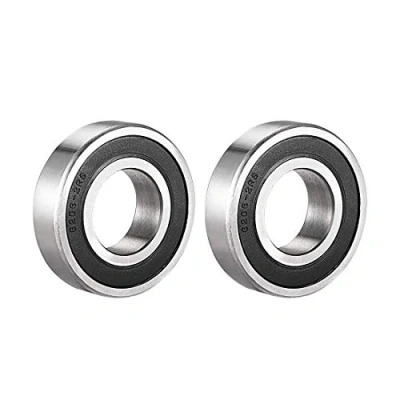 Afbeelding van TUZUK Set van 2 6206 2RS afgedichte kogellagers, 30 x 62 16 mm, voorgesmeerd, dubbele afdichting verchroomd staal, groefkogellagers 6206RS