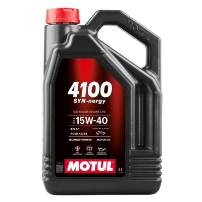 Afbeelding van Motul 4100 Syn nergy 15W 40 4L Motorolie 113150 VOLKSWAGEN: Polo IV Hatchback, Golf 5, 4, TOYOTA: Yaris III Auris Hatchback