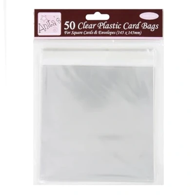 Afbeelding van Anita&#039;s Square Clear Plastic Card Bags (50pk) (ANT 1651002)