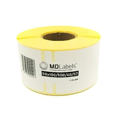 Afbeelding van MDlabels 500 stuks witte thermische etiketten op rol 50 x 100 mm permanente barcode lijm zelfklevende voor opschriften