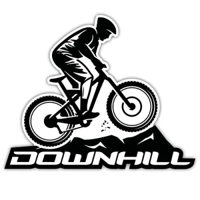 Afbeelding van Finest Folia Mountainbike sticker voor auto, fiets, helm, waterfles, gitaar, laptop, koffer, outdoor, MTB, vinyl, waterdicht, sticker, accessoires R201 (09 downhill)