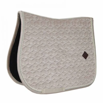 Afbeelding van Kentucky Zadeldekje Basic Velvet Springen Beige Full