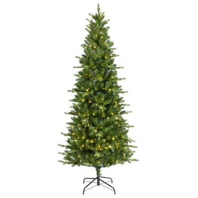 Afbeelding van Everlands Kunstkerstboom Killington fir prelit Ø103 210 cm Groen