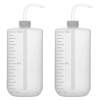 Afbeelding van stonylab Wasflessen, 2 verpakkingen kunststof knelflessen, LDPE met kleine Mond (1000 ml, verpakkingen)