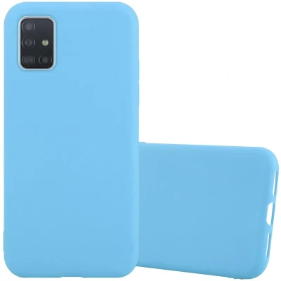 Afbeelding van Cadorabo Hoesje geschikt voor Samsung Galaxy A72 4G / 5G in CANDY BLAUW Beschermhoes gemaakt van flexibel TPU silicone Case Cover