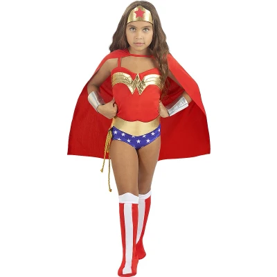 Afbeelding van FUNIDELIA Klassiek Wonder Woman kostuum 3 4 jaar (98 110 cm)