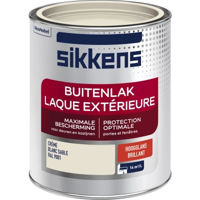 Afbeelding van Sikkens Buitenlak Hoogglans RAL 9001 750 ml