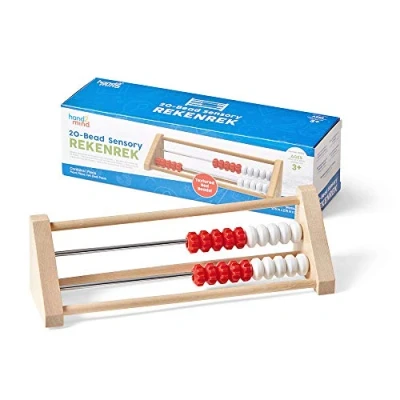 Afbeelding van Learning Resources sensorisch telraam met 20 ballen, van hout voor wiskundige activiteiten kinderen, cijferherkenning, optellen, aftrekken (1 stuk) meerkleurig