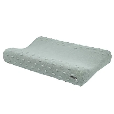 Afbeelding van Meyco Baby Knots aankleedkussenhoes stone green 50x70cm
