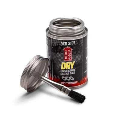 Afbeelding van 1001 Miglia BKR 3101 smeermiddel voor fietskettingen, 120 ml, droge en stofdichte omstandigheden, droog klimaat, all in one pot met kwast