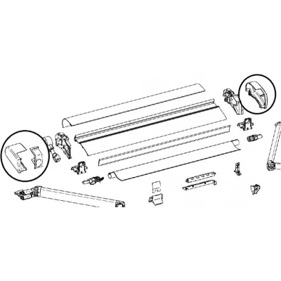 Afbeelding van Thule Eindkappen 6200 Wit Luifels Accessoires