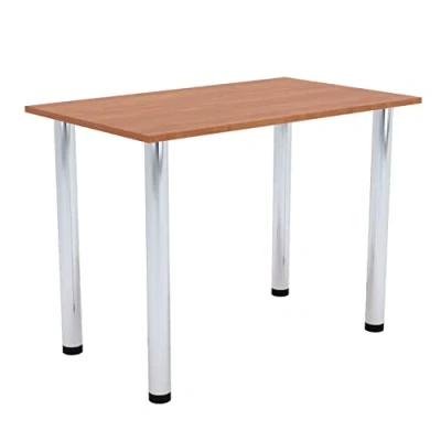Afbeelding van AKKE Eettafel, keukenmeubel, met industriële tafelpoten, verchroomd, 90 cm x 60