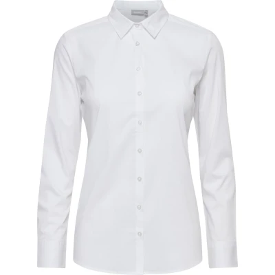 Afbeelding van Fransa Frzashirt 1 Shirt Overhemdblouse, Dames, Maat: Large, (noos) white