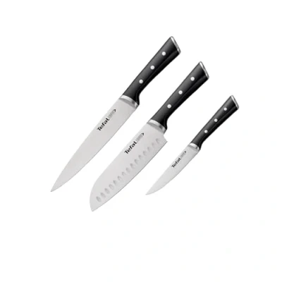 Afbeelding van Tefal Ice Force Messenset 3 delig vleesmes 20 cm + santokumes 18 universeel mes 11
