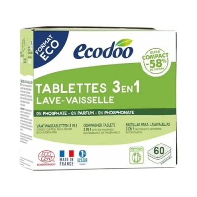 Afbeelding van Ecodoo Vaatwas tabletten 3in1 geconcentreerd XL bio 60st