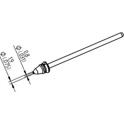 Afbeelding van Ersa 0742ED0819H/SB Desoldeerpunt Conisch Lengte soldeerpunt: 79.25 mm Inhoud: 1 stuk(s)