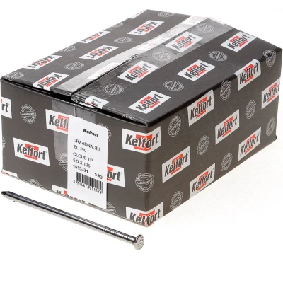 Afbeelding van Kelfort draadnagel plat geruite kop blank 5.5 x 125mm 5kg