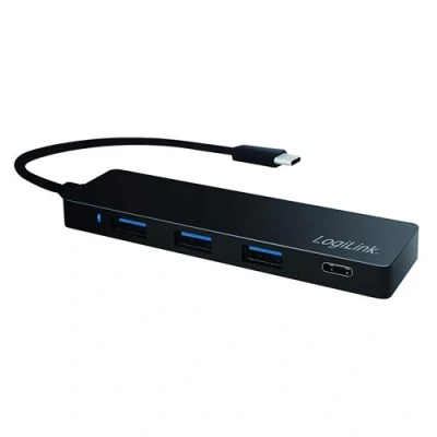 Image de LogiLink Ultra slim USB C 3.1 hub Concentrateur (hub) 3 x SuperSpeed 3.0 + 1 de bureau