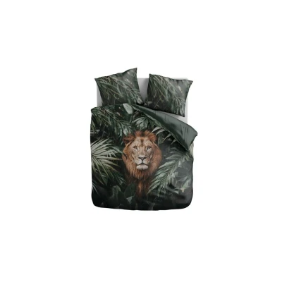 Afbeelding van 100% Microvezel dekbedovertrekset Jungle Majesty Lion 240x200/220 + 2*60x70 cm