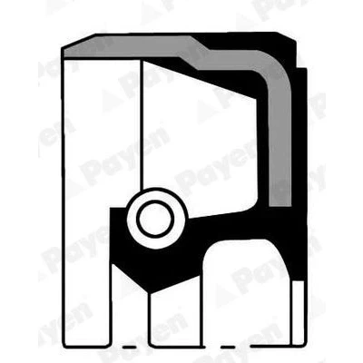 Afbeelding van PAYEN NB814 Krukaskeerring FPM (Fluor Kautschuk) FIAT: Panda I Hatchback, Punto Seicento / 600 AUTOBIANCHI: A 112 Hatchback