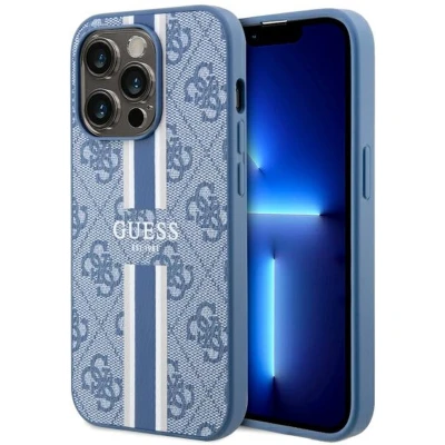 Afbeelding van Guess 4G Printed Stripe Back Case (MagSafe Compatible) Geschikt voor Apple iPhone 14 Pro Max (6.7&quot;) Blauw