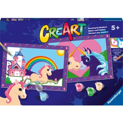 Afbeelding van Ravensburger CreArt Magical Unicorns Schilderen op nummer voor kinderen