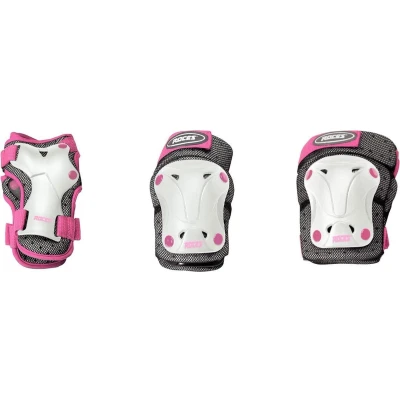 Afbeelding van Roces Ventilated Beschermers Junior White Pink 3 pack Wit Skate Accessoires