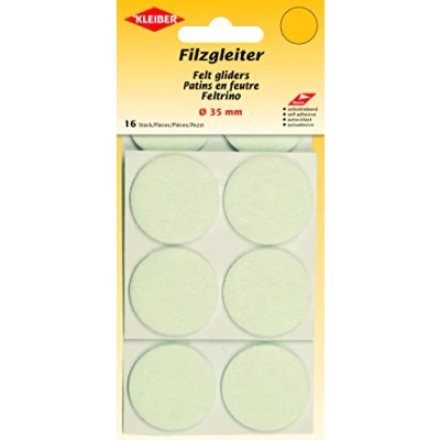 Afbeelding van Kleiber Viltglijders 35 mm wit