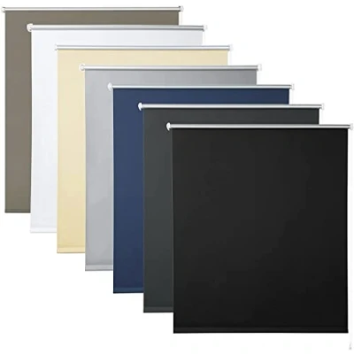 Afbeelding van WOLTU TR5700sz08 Verduisteringsrolgordijn, thermische isolatie, met coating, zonder boren, polyester, zwart, 100 x 160 cm