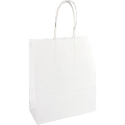 Afbeelding van Papieren zak, ft 18 x 8 22 cm, wit