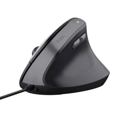 Afbeelding van Trust Bayo II Ergonomische muis USB Zwart 6 Toetsen 800 dpi, 1200 1600 2400 dpi Ergonomisch, Geluidsarme toetsen, Geïntegreerd scrollwiel