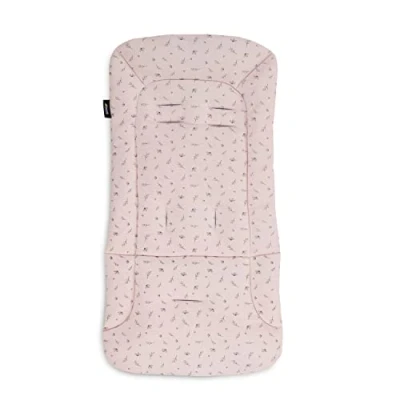 Afbeelding van Hauck Universele stoelhoes voor kinderwagen, fietsaanhanger, katoen, ademend, zacht, eenvoudige bevestiging, zomer en winter, roze bloemen