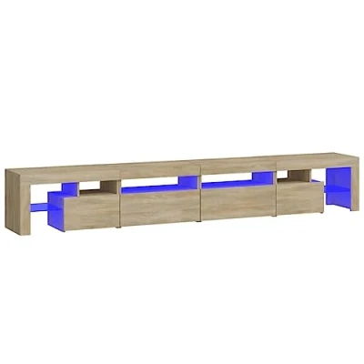 Afbeelding van vidaXL Tv meubel met LED verlichting 260x36,5x40cm sonoma eikenkleurig