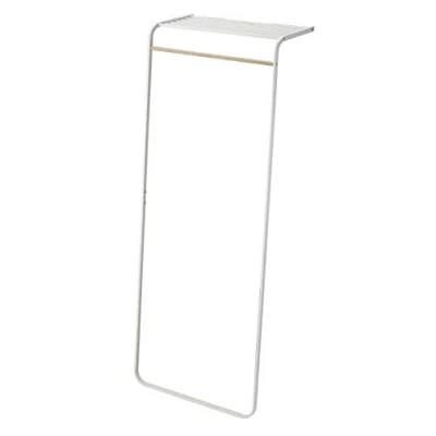 Afbeelding van Yamazaki Leunend Kledingrek met Plank Tower White